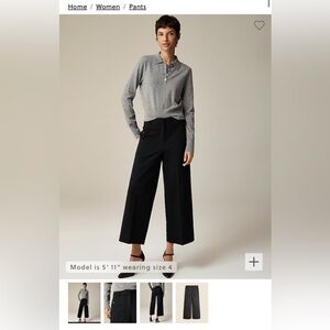 Sydney wide-leg pant in bi-stretch cotton blend